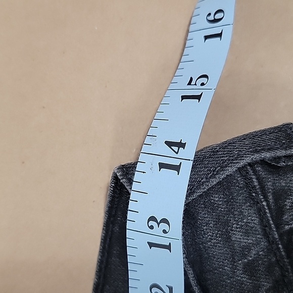 7 For All Mankind, Size 27 Washed Black Flared Jeans w/Sparkle Lightning Bolts - Picture 4 of 15